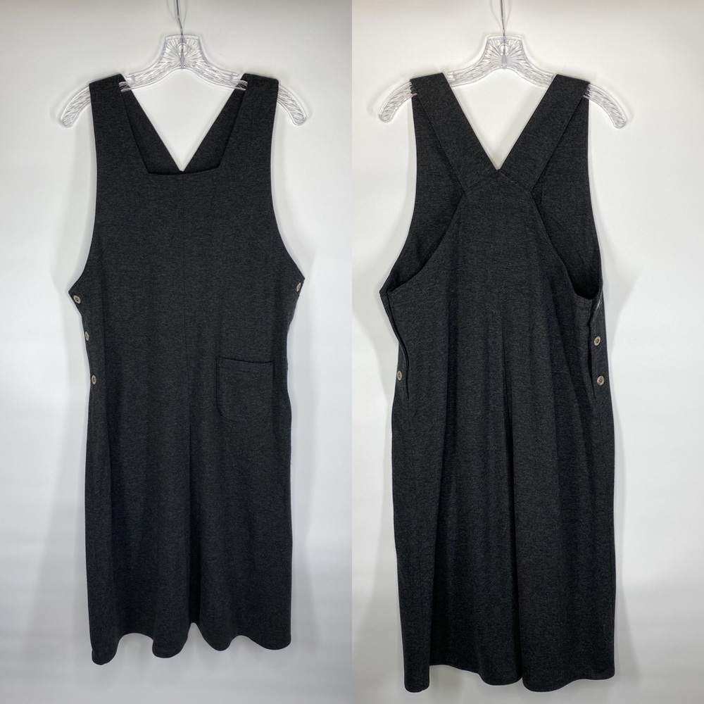 Vintage Studio Ease Gray Jumper Overall Dress Size 12